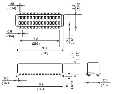 Mechanical Drawing - JAE Electronics IL-WX Board-to-Board SMT Connectors